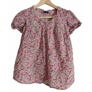 Faded Glory Pink Floral Short Sleeve Shirt